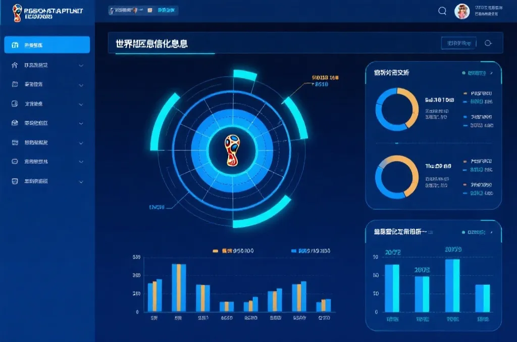 世界杯信息雷达图和数据对比分析界面